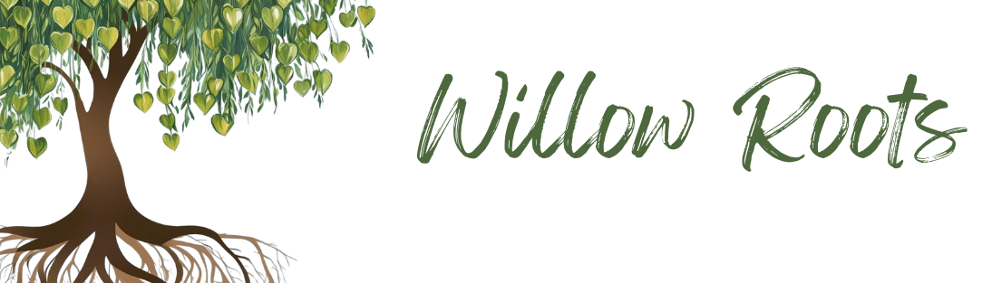 Willow Roots Logo - White (350 x 100 px)